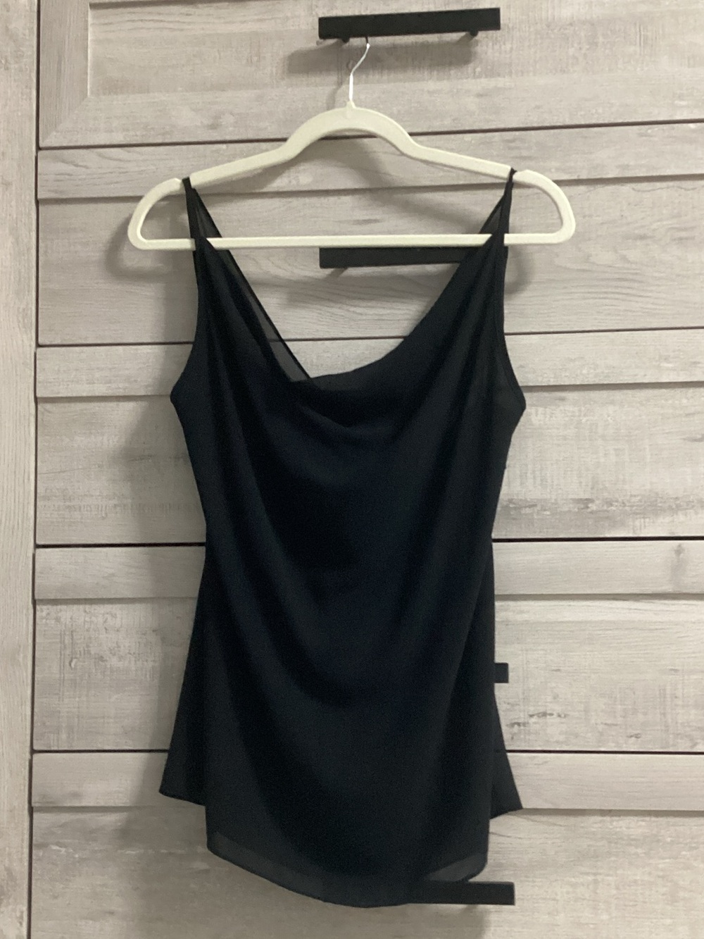Naked Zebra Black Cowl Neck Spaghetti Strap Camisole - Picture 6 of 8